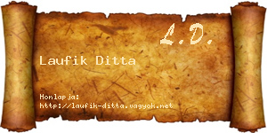Laufik Ditta névjegykártya